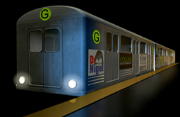 Subway train 3d model and animation by Graham Collins