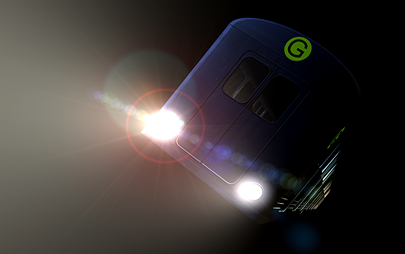 Subway car and train modelled and animated in 3D by Graham Collins 