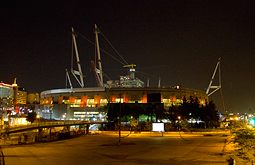 photography of BC Place retractable roof installation by Graham Collins