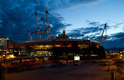 photography of BC Place retractable roof installation by Graham Collins