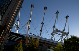 photography of BC Place retractable roof installation by Graham Collins