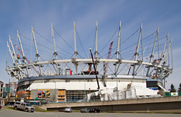 photography of BC Place retractable roof installation by Graham Collins